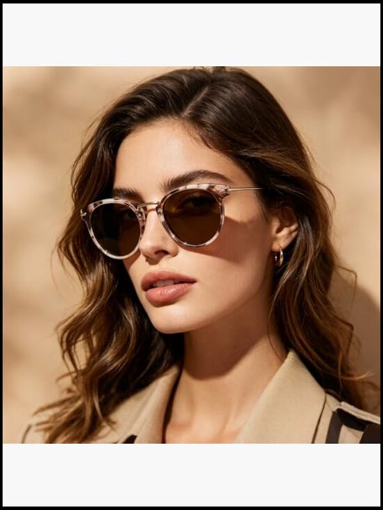 Retro Acetate Cat Eye Polarized Sunglasses with Metal Bridge main image 5